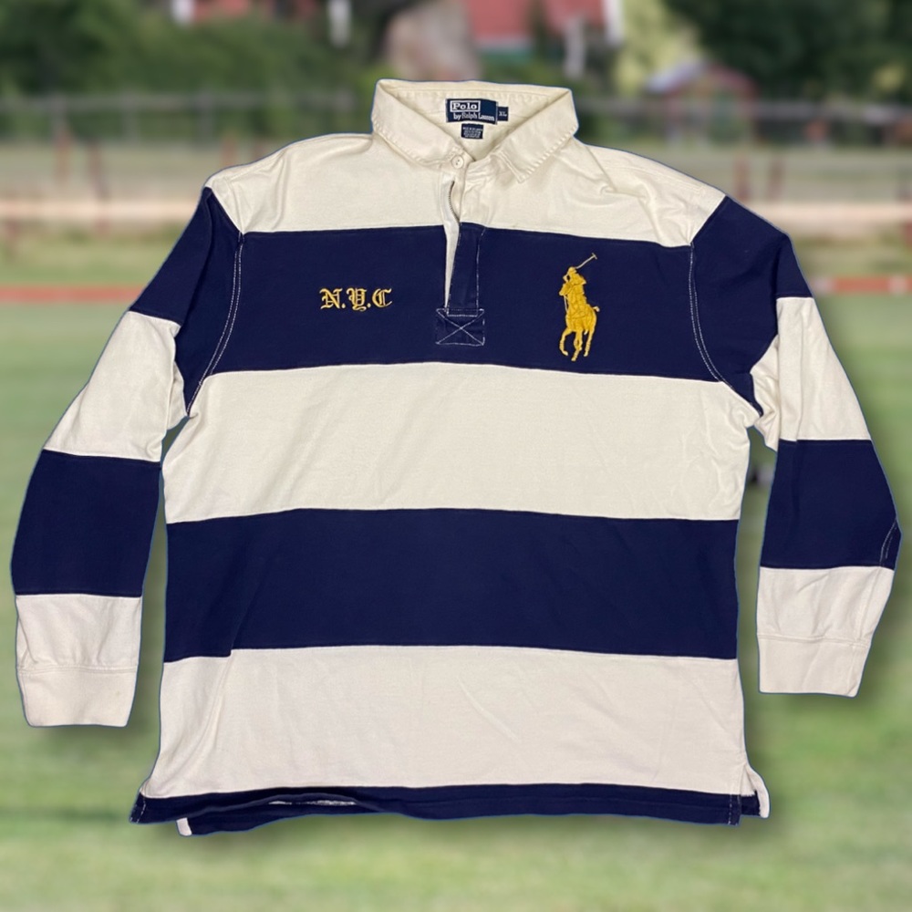 Vintage ‘90s Mens Ralph Lauren Polo NYC Rugby Shirt